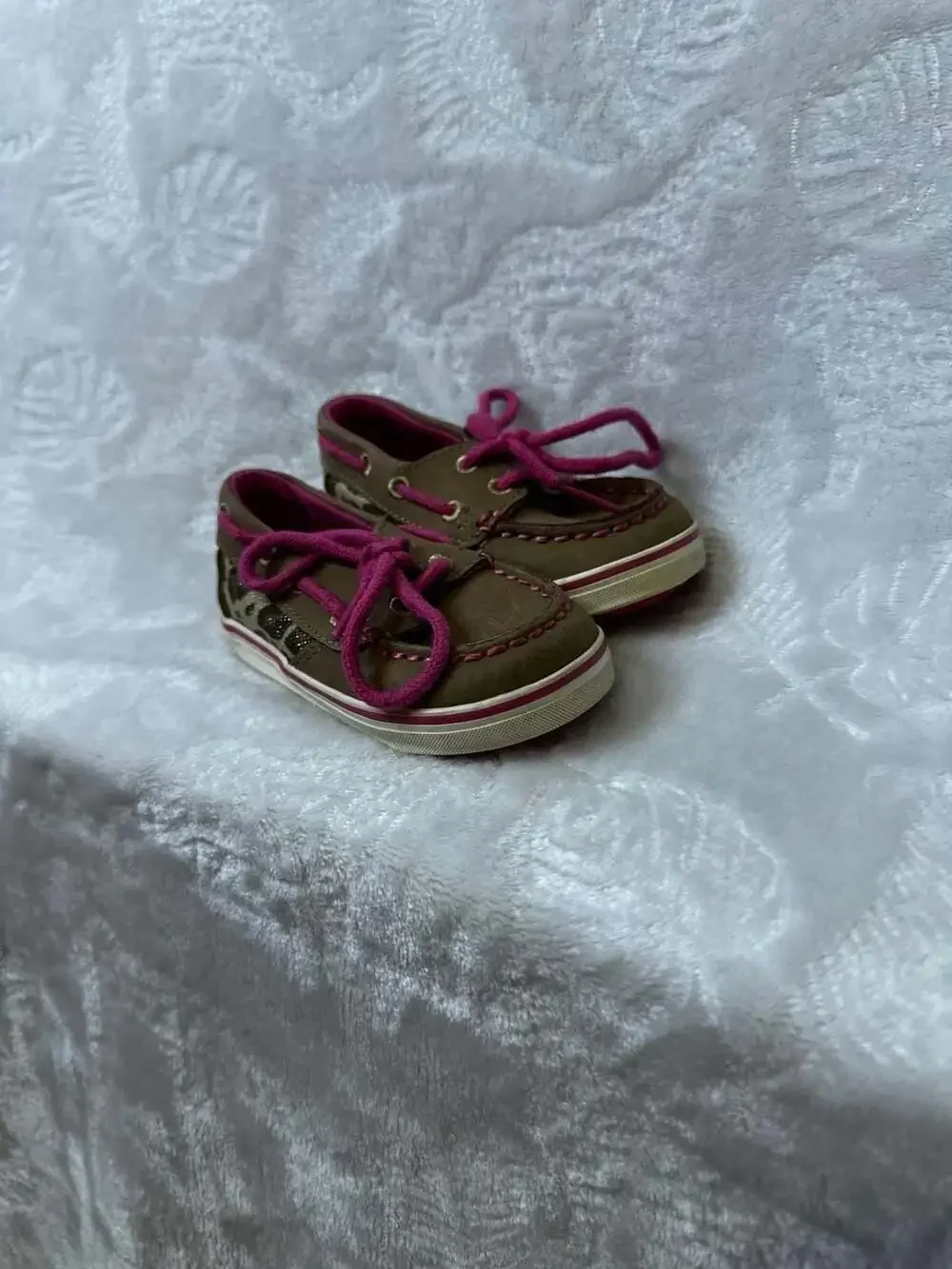 Sperry Intrepid Crib Shoes Brown Leopard Print Size 4M
